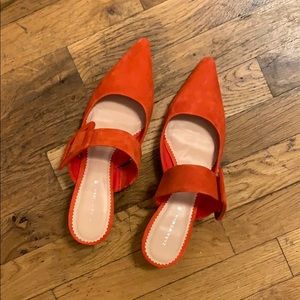 Leather Heeled Mules With Buckle by Zara